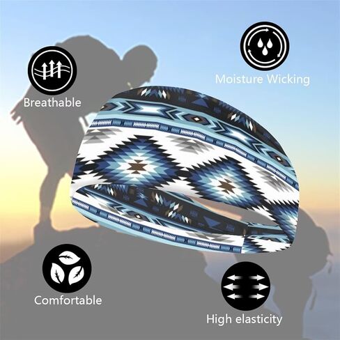 Sports Headband Stretchy Headbands Sweat Bands Soft Workout Hairband for Women Men Running Cycling Exercise in Saudi Arabia