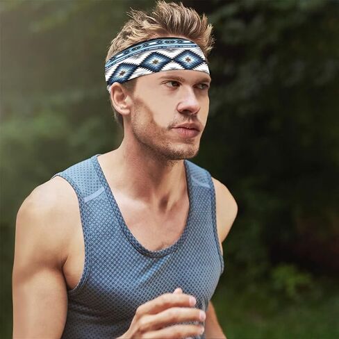 Sports Headband Stretchy Headbands Sweat Bands Soft Workout Hairband for Women Men Running Cycling Exercise in Saudi Arabia