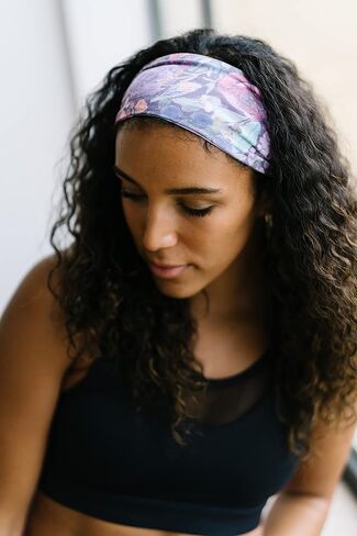 Maven Thread Floral، عصابات رأس للتمرين للنساء، عصابات رأس واسعة للنساء، عصابة رأس للجري الرياضي للتمرين، عصابة رأس رياضية للتمارين الرياضية واليوجا 4 بوصات سميكة غير قابلة للانزلاق للنساء 2pack in Kuwait