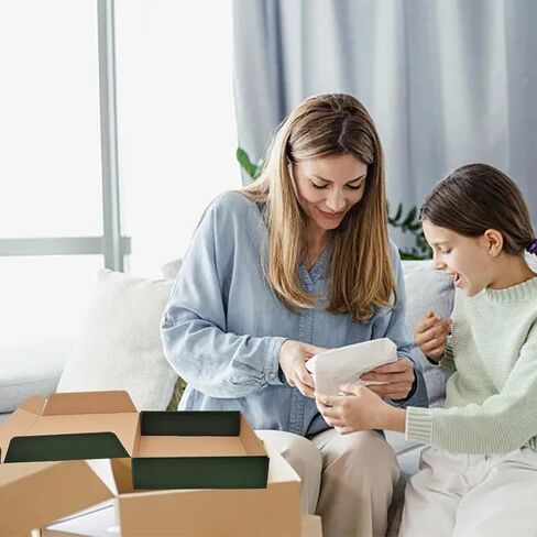 25 عبوة من صناديق الشحن الخضراء مقاس 9 × 6 × 2 بوصة للأعمال، وصناديق مموجة من الورق المقوى، وصناديق هدايا، ومرسل للأدب مع أغطية للتغليف، وإعطاء الرجال والنساء هدايا الشحن، والبريد، وتغليف الهدايا in Kuwait