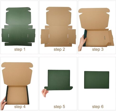 25 عبوة من صناديق الشحن الخضراء مقاس 9 × 6 × 2 بوصة للأعمال، وصناديق مموجة من الورق المقوى، وصناديق هدايا، ومرسل للأدب مع أغطية للتغليف، وإعطاء الرجال والنساء هدايا الشحن، والبريد، وتغليف الهدايا in Kuwait