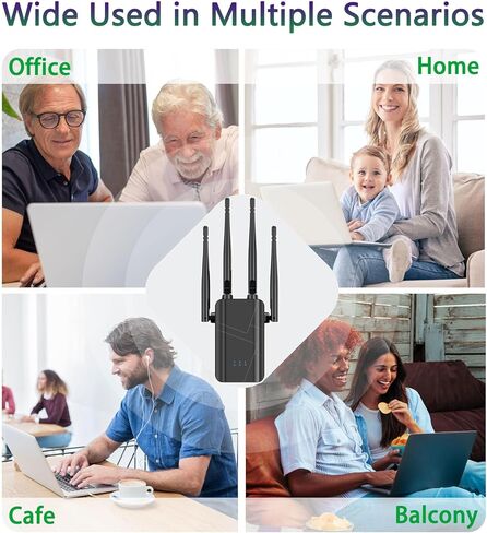 معزز إشارة موسع واي فاي، مكرر واي فاي 2024 يصل إلى 9000 قدم مربع وأكثر من 35 جهاز للمنزل، معزز واي فاي موسع الإنترنت مع منفذ إيثرنت، إعداد سهل بنقرة واحدة in Kuwait