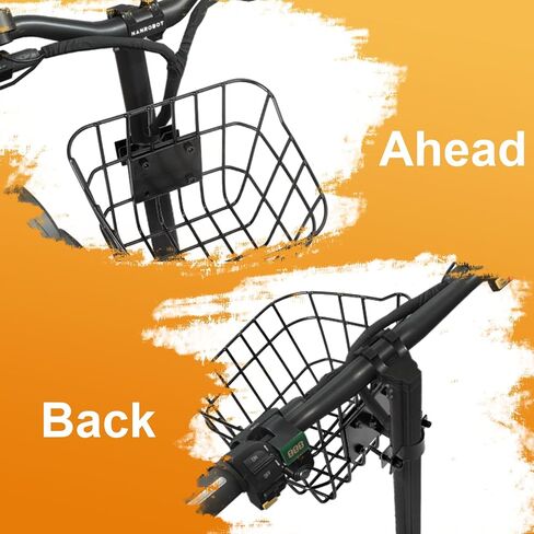 سلة تخزين أمامية للدراجة - سلة سكوتر مع حامل ثابت - هيكل حديدي متين - سكوتر الركبة ومجموعة ملحقات دراجة ثلاثية العجلات صغيرة للأطفال، سلة دراجة كهربائية مقاومة للصدأ للبالغين in Saudi Arabia