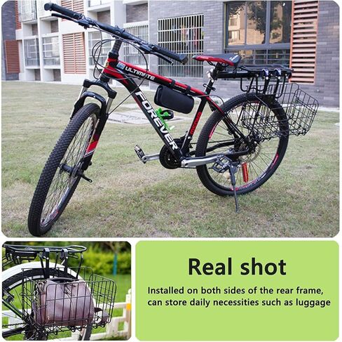 سلة دراجة قابلة للطي، سلة شحن للدراجة، حقيبة أمامية قابلة للإزالة رف خلفي سلة دراجة معلقة، سلال دراجة قابلة للطي للنساء والرجال، ملحقات الدراجة الجبلية سلة إطار الدراجة 1 حزمة in Kuwait
