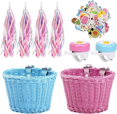 مجموعة سلال الدراجات للأطفال، سلة خوص ومقود دراجة الأطفال، جرس وملصقات، مجموعة ملحقات الدراجة اللطيفة لدراجة الأطفال، سكوتر in Kuwait