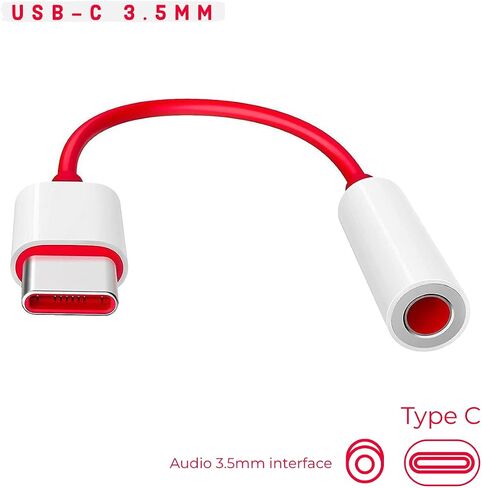 USB C to 3.5mm Adapter for OnePlus 9 Pro 10T 10 PRO 11 11R 12R 12 Headphone Jack Adapter - USB Type C to 3.5mm Aux Audio Earphone in Saudi Arabia