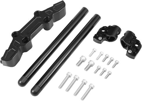 Qiilu Motorcycle Handlebars Kit, Separating Handlebar, Clip-On Adapter Plate & Handlebars Set for Kawasaki Ninja 650R ER-6F 2006-2016 in Saudi Arabia