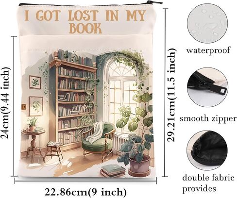 KEYCHIN I Got Lost in My Book Book Sleeve Bookish Gifts Bookworm Book Cover Book Nerd Gift Librarian Reader Book Protector (Lost in Book) in Saudi Arabia