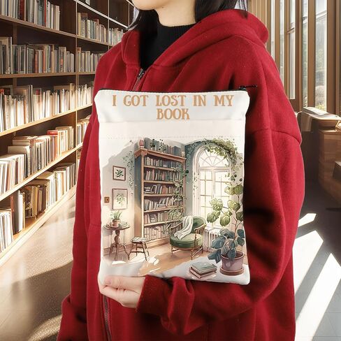 KEYCHIN I Got Lost in My Book Book Sleeve Bookish Gifts Bookworm Book Cover Book Nerd Gift Librarian Reader Book Protector (Lost in Book) in Saudi Arabia