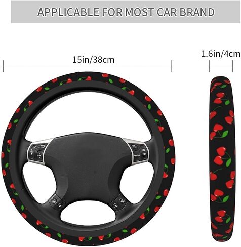 Autism Puzzle Steering Wheel Covers Non Slip Neoprene Steering Wheel Protector Cover Universal 15 Inch for Men Women in Saudi Arabia