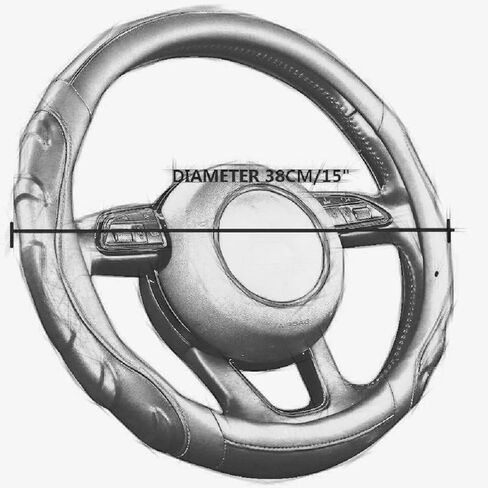 Embroidery Cute Steering Wheel Covers,DeepFloral Stitched,Hand-Grip,Universal Fit Most Cars SUV,Colorful (FXP-HUA02) in Saudi Arabia