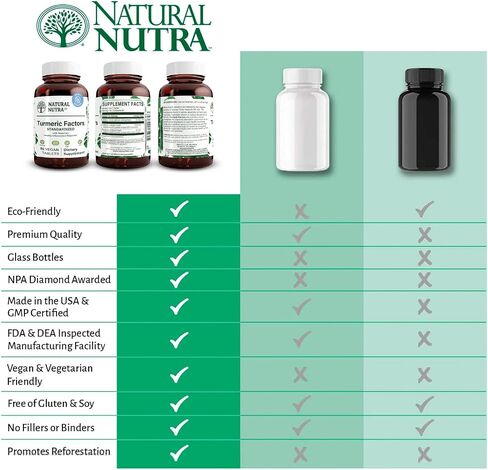 Natural Nutra Turmeric Curcumin with 95% Curcuminoids Extract Supplement with Rosemary for Brain Health, 350 mg, 60 Vegan Tablets in Saudi Arabia