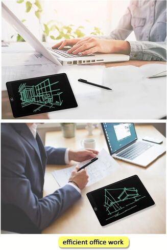 تابلت كتابة LCD كبير مقاس 16 بوصة (شاشة 15 بوصة)، لوحة رسم/إشعارات/رسائل مستقلة لا تحتاج إلى كمبيوتر، لوحة ملاحظات إلكترونية 4 للبالغين والأطفال، هدية رائعة 4 في أي مناسبة (حافظة زرقاء، لون كتابة أخضر) in Saudi Arabia