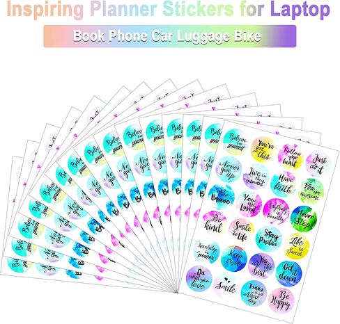 Inspiring Planner Stickers Inspirational Quote Stickers Encouraging Stickers Motivational Encouragement Stickers for Book Phone Car Bike Scrapbook (480 Pieces) in Kuwait