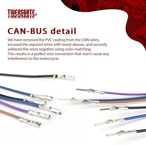 TIGERSGATE 16" Touring Handlebar Cables Front Turn Signals Extension Wire Harness Kit & CAN-Bus & TBW Wires & Brake Line for 2014-2015 Harley Road King/Glide,Electra Glide,Street Glide w/ABS,Silver in Saudi Arabia