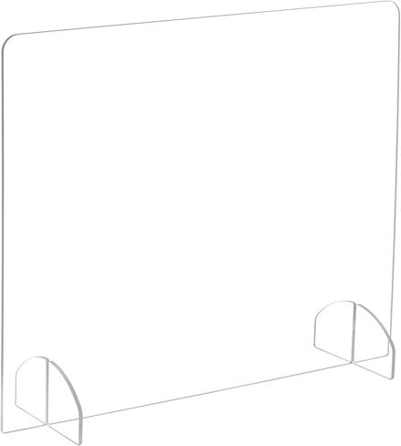 Safco Products Protective Acrylic Portable Sneeze Guard, Freestanding Cough & Sneeze Shield for Workers, Receptionists & Customers, 29.5"W x 23.5"H, Sturdy 0.236" Material Thickness in Saudi Arabia