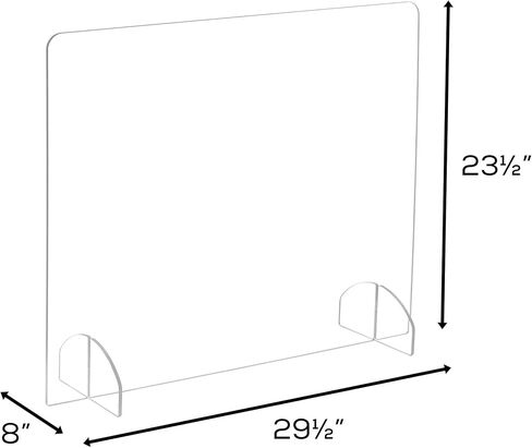 Safco Products Protective Acrylic Portable Sneeze Guard, Freestanding Cough & Sneeze Shield for Workers, Receptionists & Customers, 29.5"W x 23.5"H, Sturdy 0.236" Material Thickness in Saudi Arabia
