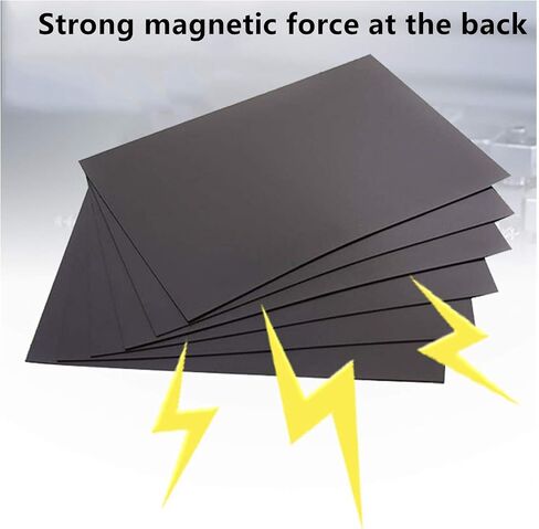 MYOYAY Plain Magnet Sheets 20 mil 10 Pack Flexible Magnet Sheet 8" x 11" Magnets on One Side Magnetic Mats Black for Storing Craft Cutting Dies in Saudi Arabia