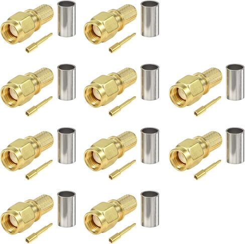 Eightwood SMA Male Plug Crimp RF Connector for LMR240 RG8X Coax Cable in Saudi Arabia
