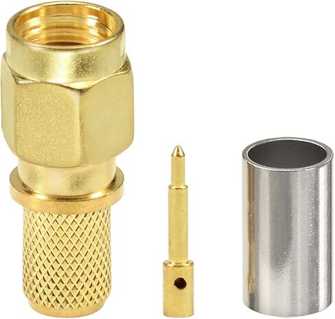 Eightwood SMA Male Plug Crimp RF Connector for LMR240 RG8X Coax Cable in Saudi Arabia