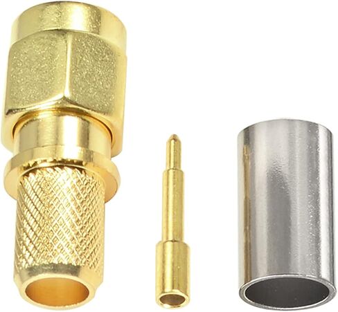Eightwood SMA Male Plug Crimp RF Connector for LMR240 RG8X Coax Cable in Saudi Arabia