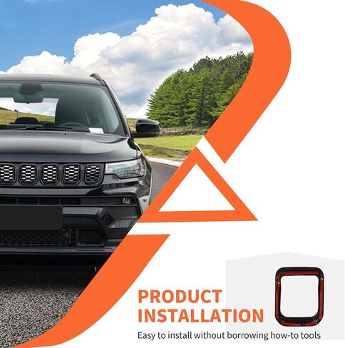 حشوات شبكية لحواف الشبكة متوافقة مع Jeep Compass 2021 2022 2023 Trailhawk/Limited/Latitude/Altitude/Sport (أسود)...... in Saudi Arabia