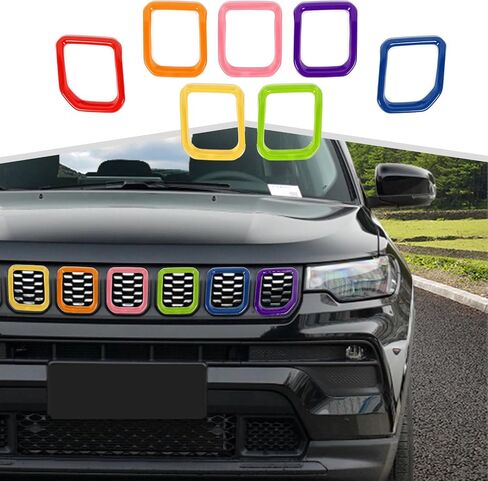 حشوات شبكية لحواف الشبكة متوافقة مع Jeep Compass 2021 2022 2023 Trailhawk/Limited/Latitude/Altitude/Sport (أسود)...... in Saudi Arabia