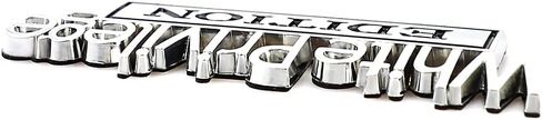 قطعتان من ملصق ترامب طبعة شعار السيارة المعدني ثلاثي الأبعاد مناسب لسيارات F150 F250 F350 Silverdo 1500 2500 Sierra GMC Chevy Car Truck SUV (فضي أسود)، CR2TP in Saudi Arabia