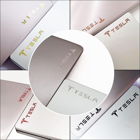 ملصقات ثلاثية الأبعاد لملحقات Tesla Model 3، ملصقات مخصصة شعار سيارة من سبائك النيكل لملحقات Tesla Model Y، لملصقات شعار Tesla، 2.05×0.5 بوصة، حزمة من 10 in Kuwait
