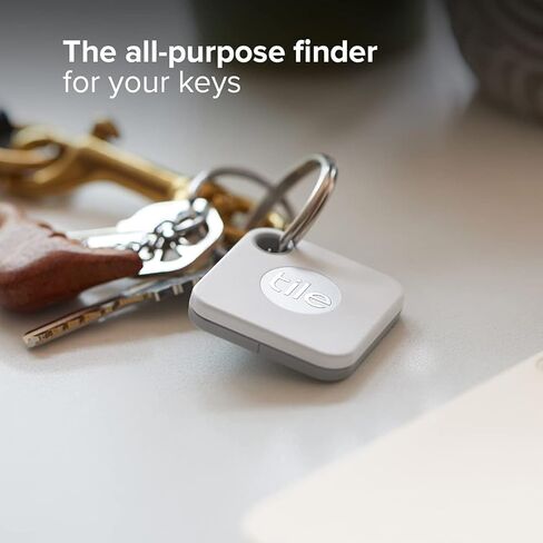 Tile Mate (2020) حزمة واحدة - جهاز تعقب بلوتوث، وباحث المفاتيح ومحدد موقع العناصر للمفاتيح والحقائب والمزيد؛ مقاومة للماء مع بطارية قابلة للاستبدال لمدة عام واحد in Kuwait