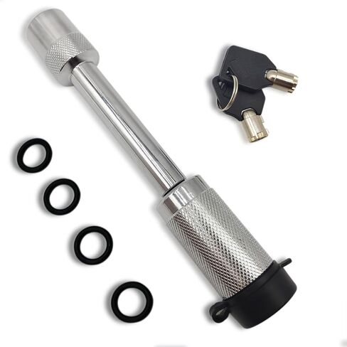 Trailer Hitch Lock, Hitch Receiver Pin Lock, 5/8'' Receiver Hitch Pin Lock for Class III & IV Hitch, Unique Tubular Key - Dust and Mud Resistant Trailer Hitch Lock for Theft Protection in Saudi Arabia