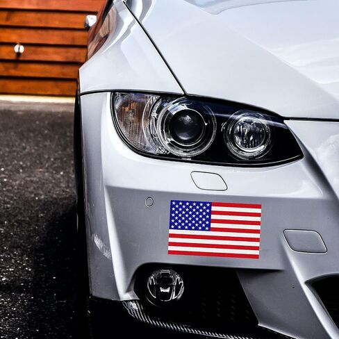 Reflective Full Color American Flag Stickers 2 Pairs Bundle 3" X 5" Tactical Military Flag Reverse USA Decal for SUV, Hard Hat, Car Vinyl Window Bumper Decal Sticker (B) in Saudi Arabia
