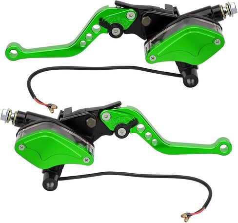 Motorcycle Brake Clutch Pump Lever 7/8" 22mm Dual Hydraulic Master Cylinder Reservoir CNC Left & Right Set Universal Replacement for Harley Honda Kawasaki Suzuki Yamaha (Black) in Saudi Arabia
