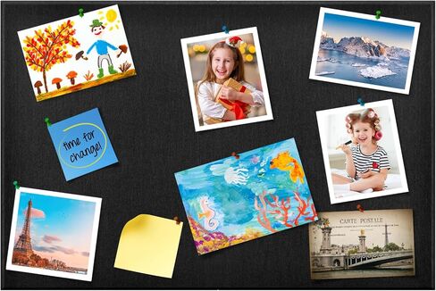 لوحة إعلانات سوداء قابلة للطي - 60.96 سم × 40.64 سم، لوحة عرض مؤطرة للصور الزخرفية لجدران المدرسة والمنزل والمطبخ والمكتب in Kuwait