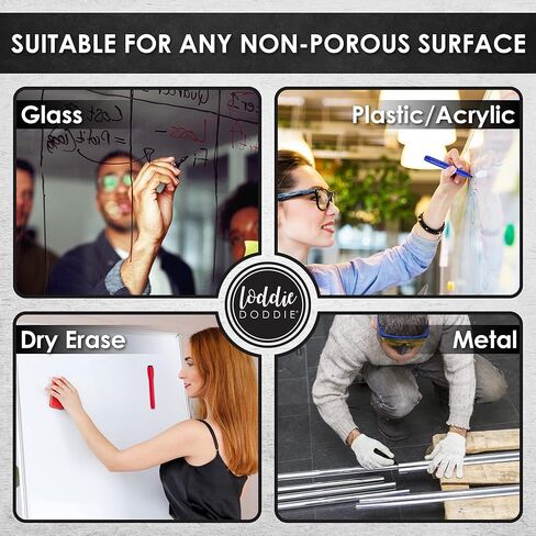 10 أقلام تلوين مغناطيسية للمسح الجاف من Loddie Doddie مع أغطية ممحاة، 10 ألوان ساطعة وجريئة فريدة من نوعها، نقطة متوسطة، رائحة منخفضة، غير سامة in Kuwait
