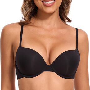 Push Up Bra for Women Fits Everybody - Deep Plunge Underwire Padded Bras - Lift Support Comfort T-Shirt Push-up Bras