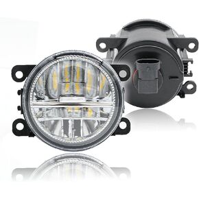 Pair LH+RH LED Fog Light Bumper Lamp LED Bulbs Clear Lens With Screws For Ford Explorer 2011-2015 For Subaru Impreza 2012-2018 (For Subaru Impreza 2012-2018)