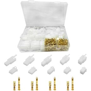 432PCS Automotive Electrical Wire Connectors Kit, 2.8mm 2 3 4 6 9 Pin Plug Housing Assortment, Pin Header Crimp Wire Terminals and Male Female Socket Plug Connector for Car, Motorcycle, Boat