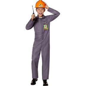 Spirit Halloween Jurassic Park Kids Crew Jumpsuit Costume| Officially Licensed | Dinosaur Trainer Outfit