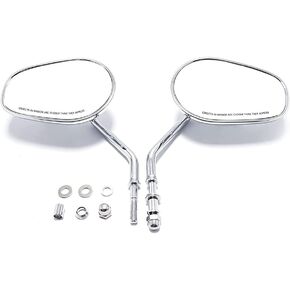 Motorcycle Chrome Rear View Side Mirrors for Harley Road King Sportster Street Glide Electra Dyna Softail Ultra V-rod FLHTC FLHT FLHR FLSTF FLSTN FLSTC FLTRU FXDB FXDF