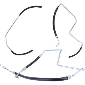 3Pcs Power Steering Hose Kit Fit for Chevy Trailblazer EXT Envoy XL 9-7x 2002-2009 for Isuzu Ascender 2003-2008 for GMC Rainier CXL 2004-2007 Power Steering Pressure Return Line Hose Assembly 15194364