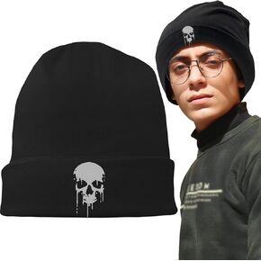 Black Beanie for Men Skull Beanies Hats Men Women Winter Warm Knitted Knit Beanies Hat for Men