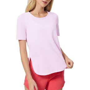 altiland altiland curved-hem tert tirm for woman ، شعور بارد بارد الجاف الجاف الجاف لليوغا تمارين الجري تشغيل قمم الاسترخاء ملاءمة