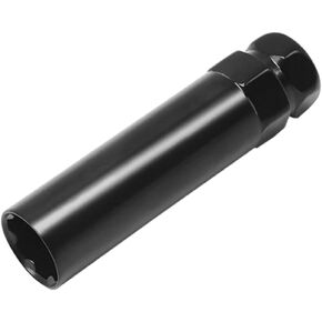 Car 6 Point Spline Lug Nuts Key Tuner Socket Tool, Automotive Wheel Lock Removal Replacement with 3/4" 19mm & 13/16" 21mm Hex, Compatible M12x1.5 1.25 1/2-20 Thread (Black)