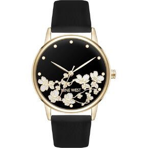 Nine West Women's Floral Dial Strap Watch, NW/3146