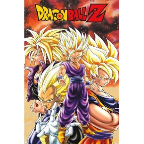 Trends International Dragon Ball Z - Saiyans Wall Poster, 34L x 22.4W, Unframed Version