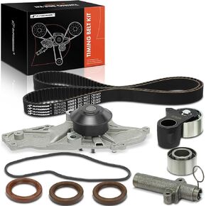 A-Premium Engine Timing Belt Kit + Water Pump With Tensioner Compatible with Honda Odyssey 2000-2004, Pilot 2003-2004 & Acura MDX 2001-2002, TL 2000-2003 - 3.2L 3.5L