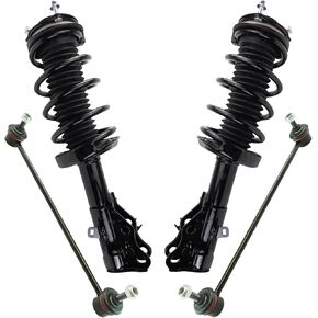 TRQ Front Suspension Kit Complete Strut & Coil Spring Assembly Sway Bar Stabilizer Link Compatible with 2013-2015 Acura ILX