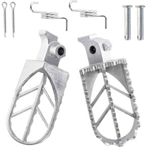 Stainless Steel Foot Pegs Rest Footpegs Compatible with Yamaha PW50 PW80 BW80 DT50 RT100 RT180 T225S TT225T TTR110 TTR90 TW200 WR200 WR250 WR500 XT250 XT350 XT600 YZ125 YZ250 YZ490 YZ80