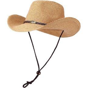 Straw Cowgirl Hat for Women Cowboy Hats for Men Wide Brim Sun Hat Shapeable Western Hat Beach Hat